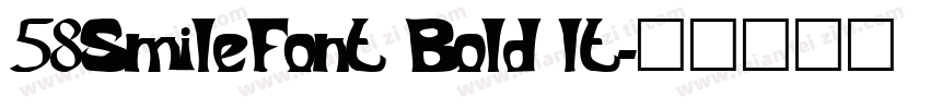 58SmileFont Bold It字体转换